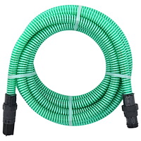 vidaXL Sugslang med kopplingar mässing grön 1" 10 m PVC