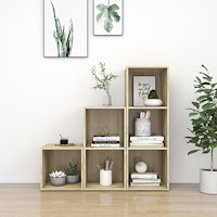 vidaXL TV-skåp 3 delar sonoma-ek konstruerat trä