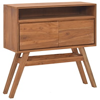 vidaXL Avlastningsbord 80x30x80 cm massiv teak