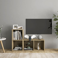 vidaXL TV-skåp 2 st sonoma-ek 72x35x36,5 cm konstruerat trä