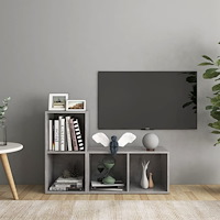 vidaXL TV-skåp 2 st betonggrå 72x35x36,5 cm konstruerat trä