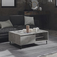 vidaXL Soffbord betonggrå 90x60x35 cm konstruerat trä