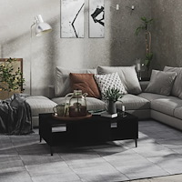 vidaXL Soffbord svart 103,5x60x35 cm konstruerat trä