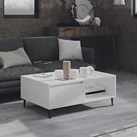 vidaXL Soffbord vit 90x60x35 cm konstruerat trä