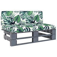 vidaXL Mittensektion till pallsoffa grå impregnerad furu