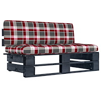 vidaXL Mittensektion till pallsoffa svart impregnerad furu