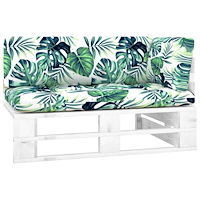 vidaXL Hörnsektion till pallsoffa vit impregnerad furu