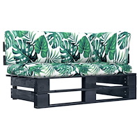 vidaXL Hörnsektion till pallsoffa svart impregnerad furu