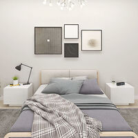 vidaXL Sängbord vit 100x35x40 cm konstruerat trä