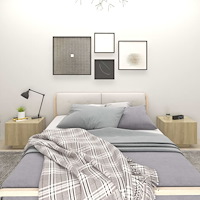 vidaXL Sängbord sonoma-ek 100x35x40 cm konstruerat trä