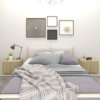 vidaXL Sängbord sonoma-ek 100x35x40 cm konstruerat trä
