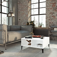 vidaXL Soffbord vit 60x60x30 cm konstruerat trä