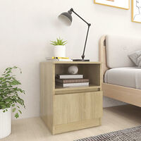 vidaXL Sängbord sonoma-ek 40x40x50 cm konstruerat trä