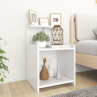 vidaXL Sängbord vit 40x35x60 cm konstruerat trä