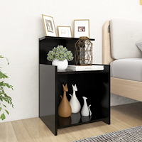vidaXL Sängbord svart 40x35x60 cm konstruerat trä