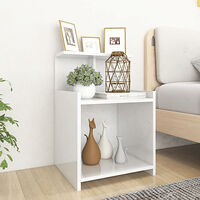 vidaXL Sängbord vit högglans 40x35x60 cm konstruerat trä