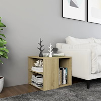 vidaXL Sidobord sonoma-ek 50x50x45 cm konstruerat trä