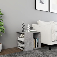 vidaXL Sidobord betonggrå 50x50x45 cm konstruerat trä