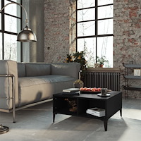 vidaXL Soffbord svart 60x60x30 cm konstruerat trä