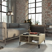 vidaXL Soffbord sonoma-ek 60x60x30 cm konstruerat trä
