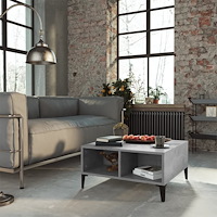 vidaXL Soffbord betonggrå 60x60x30 cm konstruerat trä