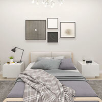 vidaXL Sängbord vit högglans 100x35x40 cm konstruerat trä