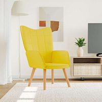 vidaXL Vilstol senapsgul tyg