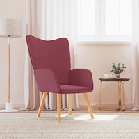 vidaXL Vilstol vinröd tyg