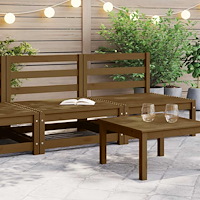 vidaXL Hörnsektion till pallsoffa 2 st honungsbrun massiv furu