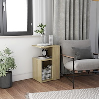 vidaXL Sidobord sonoma-ek 36x30x56 cm konstruerat trä