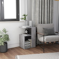 vidaXL Sidobord betonggrå 36x30x56 cm konstruerat trä