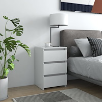 vidaXL Sängbord vit 40x35x62,5 cm konstruerat trä