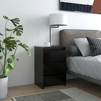 vidaXL Sängbord svart 40x35x62,5 cm konstruerat trä