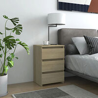 vidaXL Sängbord sonoma-ek 40x35x62,5 cm konstruerat trä