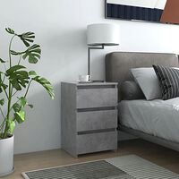 vidaXL Sängbord betonggrå 40x35x62,5 cm konstruerat trä