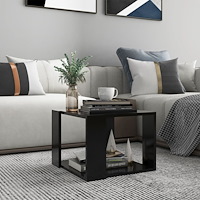 vidaXL Soffbord svart 40x40x30 cm konstruerat trä