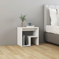 vidaXL Sängbord vit 40x30x40 cm konstruerat trä