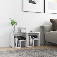 vidaXL Sängbord 2 st vit 40x30x40 cm konstruerat trä
