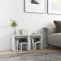 vidaXL Sängbord 2 st vit 40x30x40 cm konstruerat trä