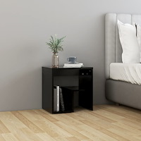 vidaXL Sängbord svart 40x30x40 cm konstruerat trä