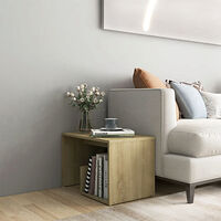 vidaXL Sidobord sonoma-ek 59x36x38 cm konstruerat trä