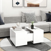 vidaXL Soffbord vit 60x60x38 cm konstruerat trä