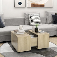 vidaXL Soffbord sonoma-ek 60x60x38 cm konstruerat trä