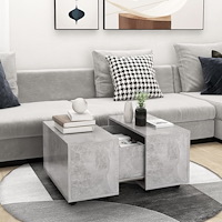 vidaXL Soffbord betonggrå 60x60x38 cm konstruerat trä