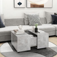 vidaXL Soffbord betonggrå 60x60x38 cm konstruerat trä