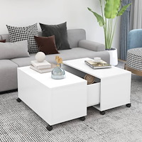 vidaXL Soffbord vit 75x75x38 cm konstruerat trä