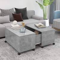 vidaXL Soffbord betonggrå 75x75x38 cm konstruerat trä