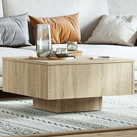 vidaXL Soffbord sonoma-ek 60x60x31,5 cm konstruerat trä
