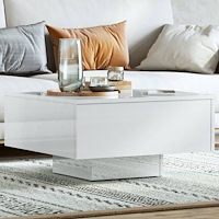 vidaXL Soffbord vit högglans 60x60x31,5 cm konstruerat trä