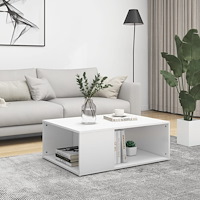 vidaXL Soffbord vit 90x67x33 cm konstruerat trä